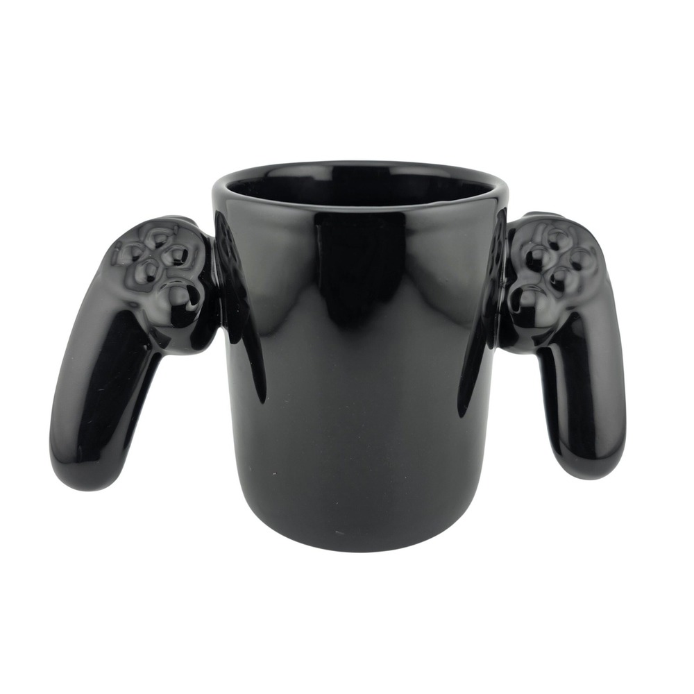 BigMouth Inc Game Over Coffee Mug Video Game Controller Handles Black Ceramic‎